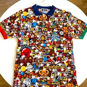 GREAT CONDITION BAPE Baby Milo Polo Sz: Medium